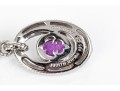 Judith Ripka Sterling Silver Funky Purple Cz Pendant Earrings And Matching Enhancer Set