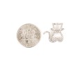 Sterling Silver Fun Diamond Set Sitting Cat Silhouette Pendant, App. 0.12 TCW