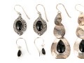 Eight Pairs Of Sterling Silver Earrings