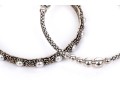 Michael Dawkins And Konstantino Sterling Silver Pair Of Balinese Patterning Slip On Bangle Bracelets