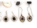 Eight Pairs Of Sterling Silver Earrings