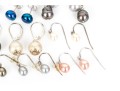 Collection Of Assorted Sterling Silver Cultured Freshwater Pearl And Ball Style Earrings