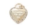 Sterling Silver Large Heart Motif Pendant, Cz Border, Inspired By Tiffany