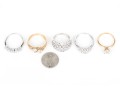 14k Gold Collection Of Five Assorted Rings, Sizes 6- To 7