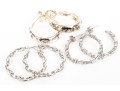 Six Pairs Of Sterling Silver Hoop Earrings