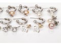 Collection Of Assorted Sterling Earrings, Including Cultured Freshwater Pearls Styles