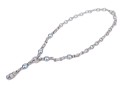 Judith Ripka Sterling Silver Beautiful Ribbed Link And Faux Pearl 