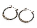 Collection Of Assorted Sterling Silver Balinese Motif Hoop Earrings