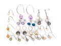 Collection Of Assorted Sterling Silver Cultured Freshwater Pearl And Ball Style Earrings
