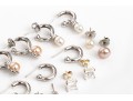 Collection Of Assorted Sterling Earrings, Including Cultured Freshwater Pearls Styles