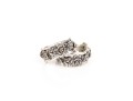 Collection Of Sterling Silver Flower Motif Pendant Style And Hoop Earrings