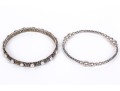 Michael Dawkins And Konstantino Sterling Silver Pair Of Balinese Patterning Slip On Bangle Bracelets