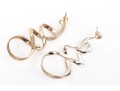 Six Pairs Of Sterling SIlver Modern Dangle Earrings