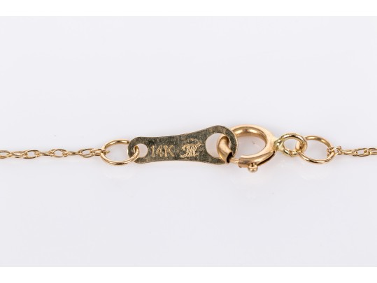 14k Yellow Gold Elegant Diamond Topped Chrome Diopside Pendant, With Chain, New