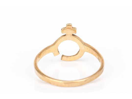 14k Yellow Gold Women's Icon Ring, Size 6