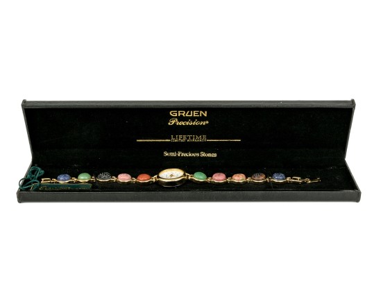 Fantastic Gruen Scarab Beetle Set Quartz Watch.