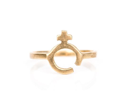 14k Yellow Gold Women's Icon Ring, Size 6
