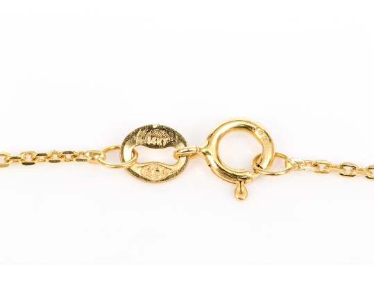 14k Yellow Gold Fine Cultured Pearl Station Bracelet/anklet, 8 1/2