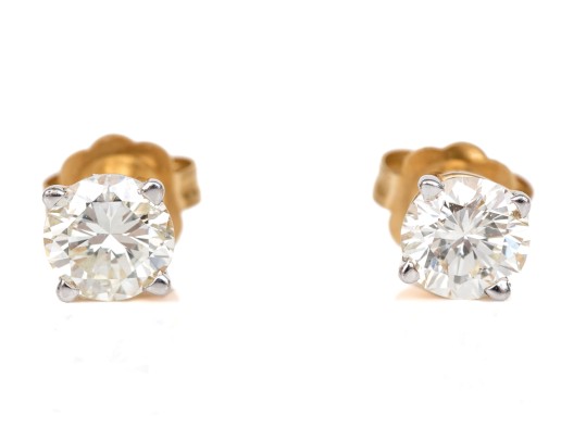 Classic 14K Brilliant Cut Diamond Stud Earrings, 0.5 TCW