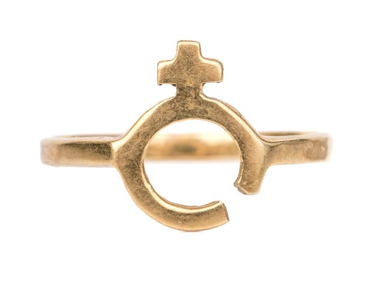 14k Yellow Gold Women's Icon Ring, Size 6