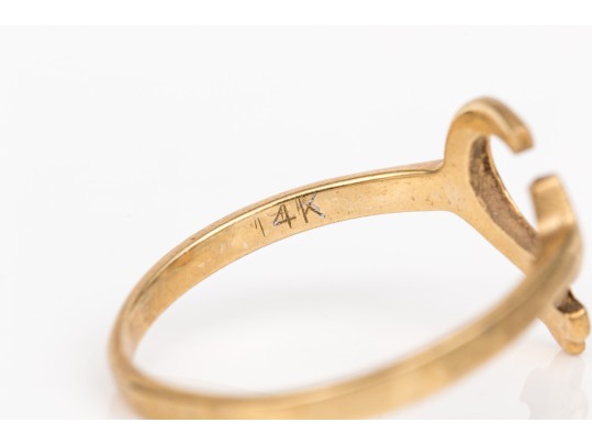 14k Yellow Gold Women's Icon Ring, Size 6