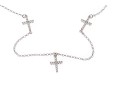 Sterling Silver Unique Cross Opera Length Necklace