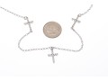 Sterling Silver Unique Cross Opera Length Necklace