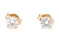 Classic 14K And Brilliant Cut Diamond Earrings, 0.32 TCW