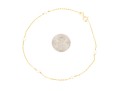 14k Yellow Gold Fine Cultured Pearl Station Bracelet/anklet, 8 1/2