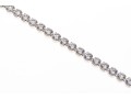 Sterling Silver Lovely Round Brilliant Cut CZ Line Bracelet