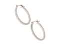 Simple 14K White Gold Hoop Earrings