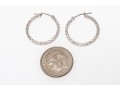 Simple 14K White Gold Hoop Earrings