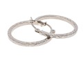Simple 14K White Gold Hoop Earrings