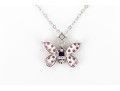 Sterling Silver Whimsical Butterfly Necklace And Matching Earrings,