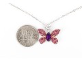 Sterling Silver Whimsical Butterfly Necklace And Matching Earrings,