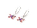 Sterling Silver Whimsical Butterfly Necklace And Matching Earrings,
