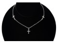 Sterling Silver Unique Cross Opera Length Necklace