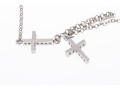 Sterling Silver Unique Cross Opera Length Necklace