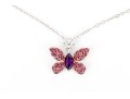 Sterling Silver Whimsical Butterfly Necklace And Matching Earrings,