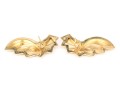 14k Yellow Gold Striking Stepped Wing Motif Style Earrings