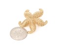 14k Yellow Gold Fun Textured Electroform Starfish Brooch