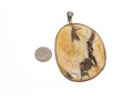 Bold Sterling Tumbled Hard Stone Pendant