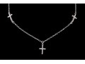 Sterling Silver Unique Cross Opera Length Necklace