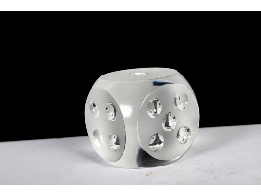 Precision Cut Glass Die Paperweight