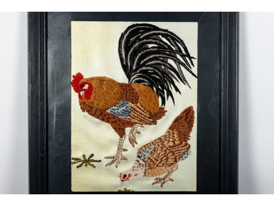 Stunning Satin Chicken Embroidery 