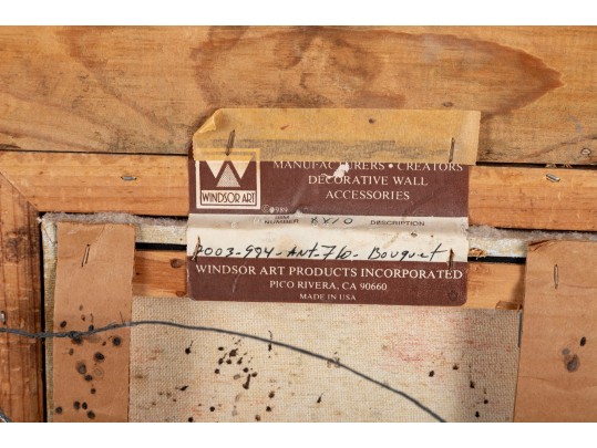 Oil On Canvas Floral Still-Life Painting -- Signed