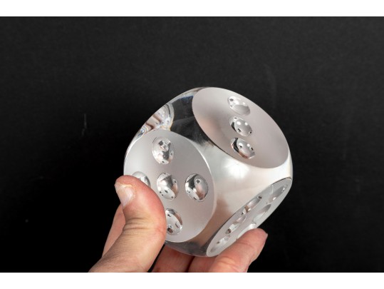 Precision Cut Glass Die Paperweight