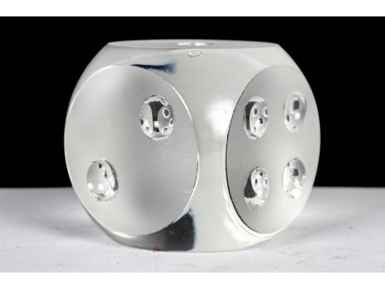 Precision Cut Glass Die Paperweight