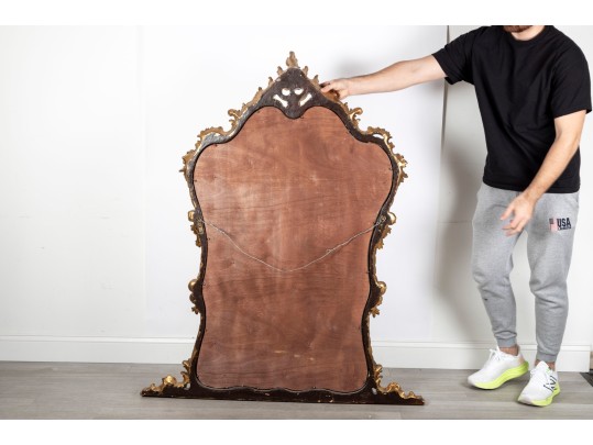 Baroque Louis XV Style Gilt Wall Mirror 