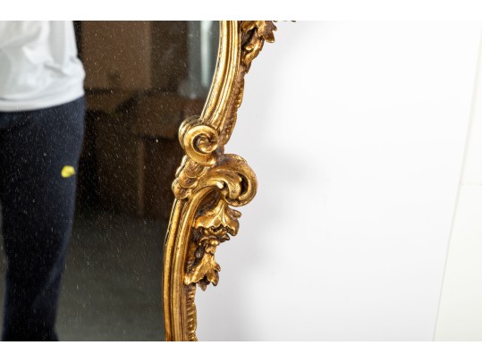 Baroque Louis XV Style Gilt Wall Mirror 